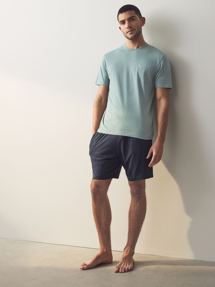Gris/vert sauge - Ensemble de pyjamas courts en jersey 2 Lot - Image 8 of 11