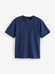 Navy Blue Jersey Long Pyjamas Set - Image 2 of 5