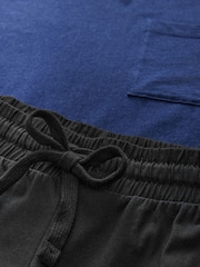 Navy Blue Jersey Long Pyjamas Set - Image 5 of 5