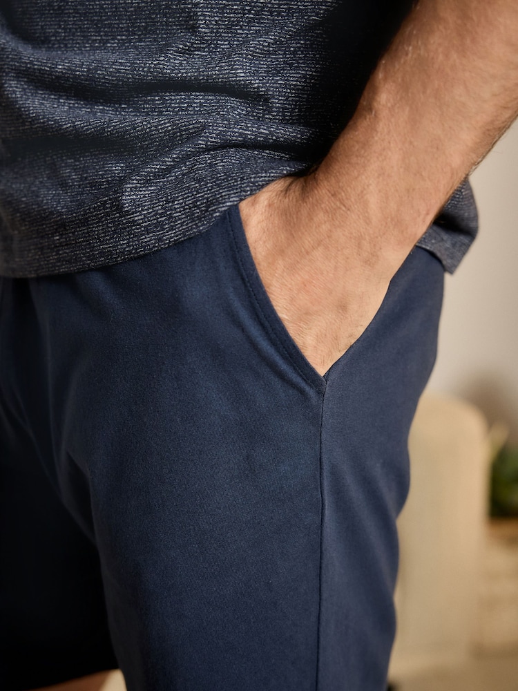 Bleu marine rayé - Ensemble pyjama short en jersey - Image 6 of 13