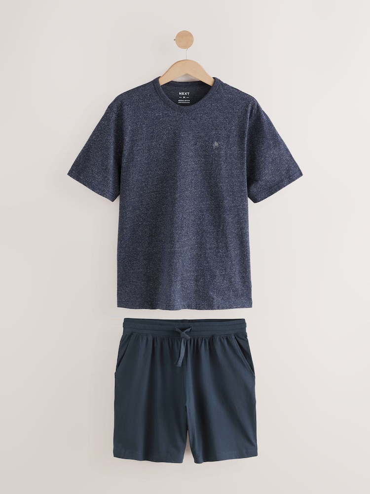 Bleu marine rayé - Ensemble pyjama short en jersey - Image 9 of 13