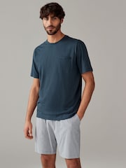 Blue/Purple Jersey Short Pyjamas 2 Pack - Image 2 of 14