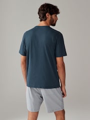 Blue/Purple Jersey Short Pyjamas 2 Pack - Image 3 of 14