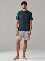 Blue/Purple Jersey Short Pyjamas 2 Pack - Image 4 of 14