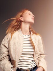 Barbour® White ReEngineered Bowhill Bomber Style Quilted Jacket - Image 12 of 18
