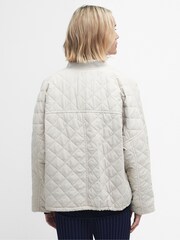 Barbour® White ReEngineered Bowhill Bomber Style Quilted Jacket - Image 13 of 18