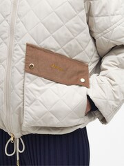 Barbour® White ReEngineered Bowhill Bomber Style Quilted Jacket - Image 16 of 18