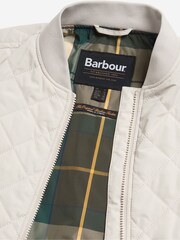 Barbour® White ReEngineered Bowhill Bomber Style Quilted Jacket - Image 18 of 18