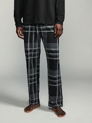 Black/Grey Check Long Sleeve 100% Cotton Pyjamas Set - Image 4 of 10