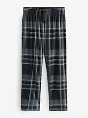Black/Grey Check Long Sleeve 100% Cotton Pyjamas Set - Image 8 of 10