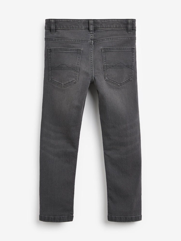 Grey Denim Skinny Fit Cotton Rich Stretch Jeans (3-16yrs) - Image 2 of 2
