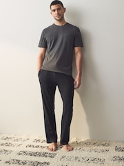 Slate Grey/Red Open Hem Cuffed Pyjamas 2 Pack - Image 3 of 11