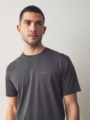 Slate Grey/Red Open Hem Cuffed Pyjamas 2 Pack - Image 5 of 11