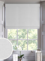 Light Grey 100% Cotton Made To Measure Roman Blind - Image 1 of 6