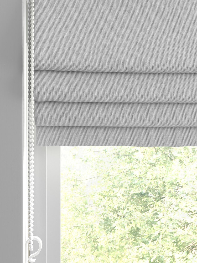 Light Grey 100% Cotton Made To Measure Roman Blind - Image 2 of 6