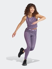 adidas Purple Techfit Printed Crop Vest - Image 3 of 7