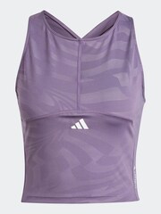 adidas Purple Techfit Printed Crop Vest - Image 7 of 7