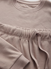 Stone Neutral Soft Waffle Long Sleeve Pyjamas Set - Image 11 of 11