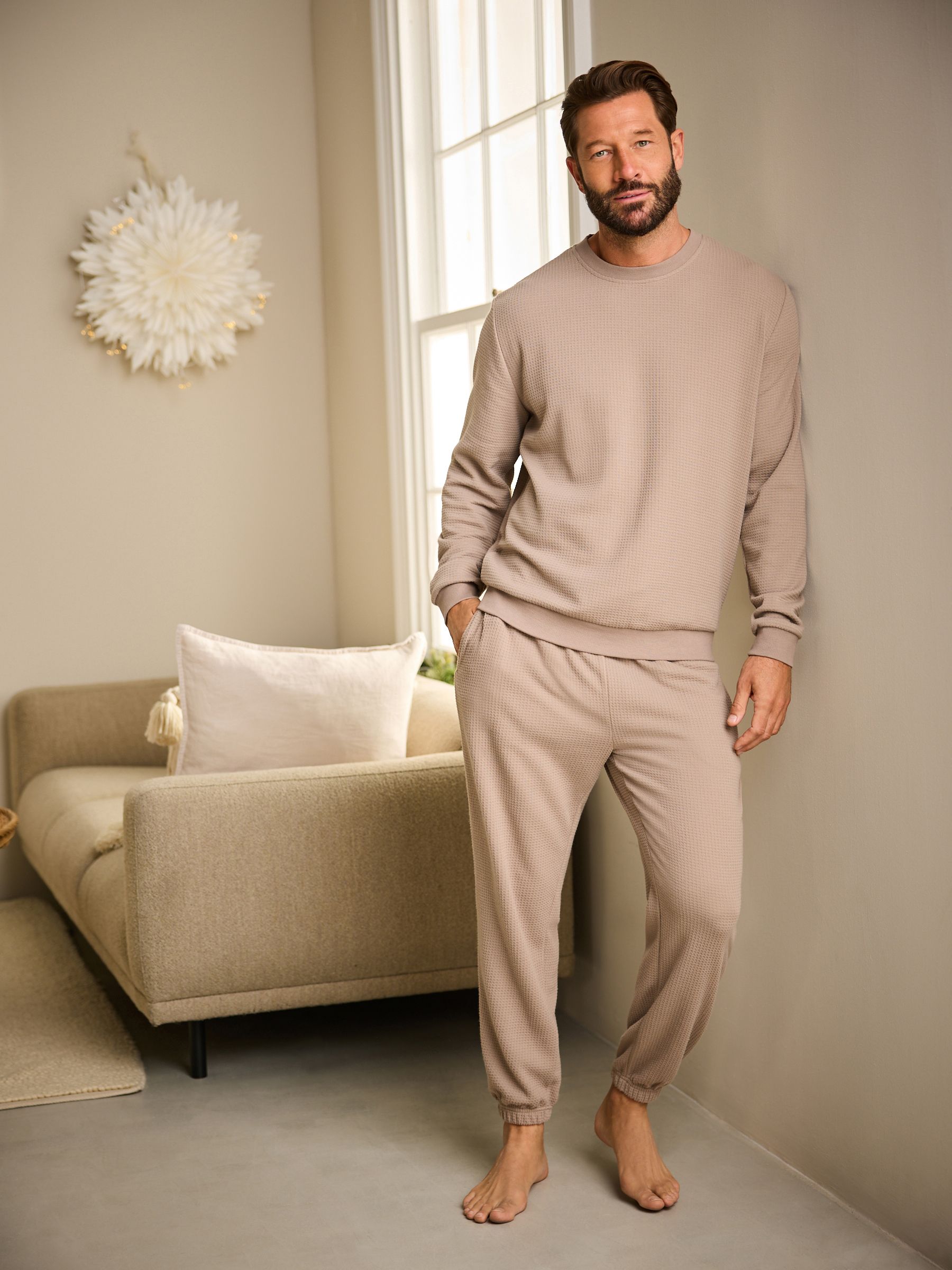 Hanes Men’s X-Temp Thermal Waffle Top & Plaid Pajama Set – Long Sleeve, 2-Piece, Various Sizes