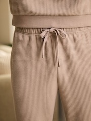 Stone Neutral Soft Waffle Long Sleeve Pyjamas Set - Image 4 of 11