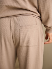 Stone Neutral Soft Waffle Long Sleeve Pyjamas Set - Image 5 of 11