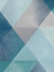Eighty Two Blue Exclusive To Next Chalky Geo Wall Mural - Image 2 of 2