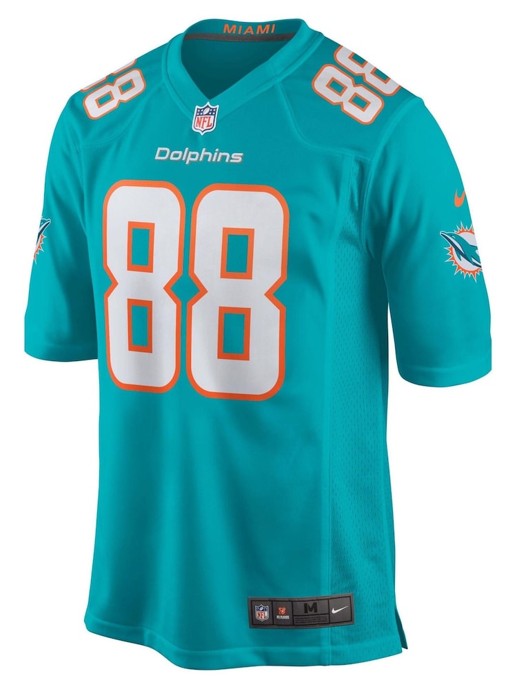 Nike Green NFL Miami Dolphins Home Game Jersey - Aqua - Mike Gesicki Youth - Image 2 of 3 Nike Green NFL Miami Dolphins Home Game Jersey - Aqua - Mike Gesicki Youth - Image 2 of 3