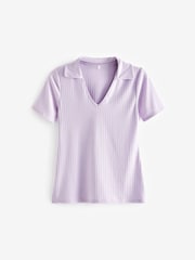 PixieGirl Petite Purple Polo Ribbed Top 2 Pack - Image 7 of 8