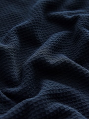 Navy Blue Soft Waffle Long Sleeve Pyjamas Set - Image 12 of 12