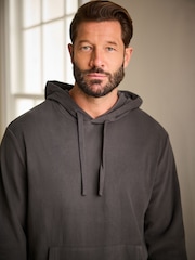 Grey/Navy Blue Check Thermal Long Sleeve Pyjamas Hoodie Set - Image 4 of 13