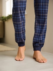 Grey/Navy Blue Check Thermal Long Sleeve Pyjamas Hoodie Set - Image 8 of 13