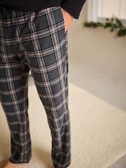 Black/Grey Thermal Long Sleeve Crew Pyjamas Set - Image 5 of 12