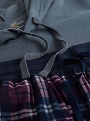 Red/Blue Check Thermal Long Sleeve Pyjamas Hoodie Set - Image 11 of 11