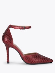 KG Kurt Geiger Red Pewter Fleur Court Shoes - Image 2 of 5