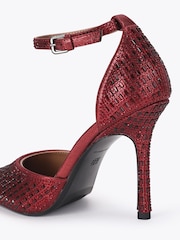 KG Kurt Geiger Red Pewter Fleur Court Shoes - Image 4 of 5