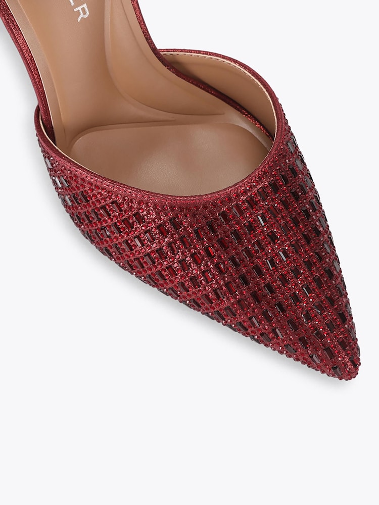 KG Kurt Geiger Red Pewter Fleur Court Shoes - Image 5 of 5