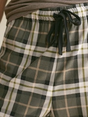 Stone/Green Check Motionflex Cosy Short Pyjamas Set - Image 6 of 11