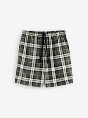 Stone/Green Check Motionflex Cosy Short Pyjamas Set - Image 9 of 11