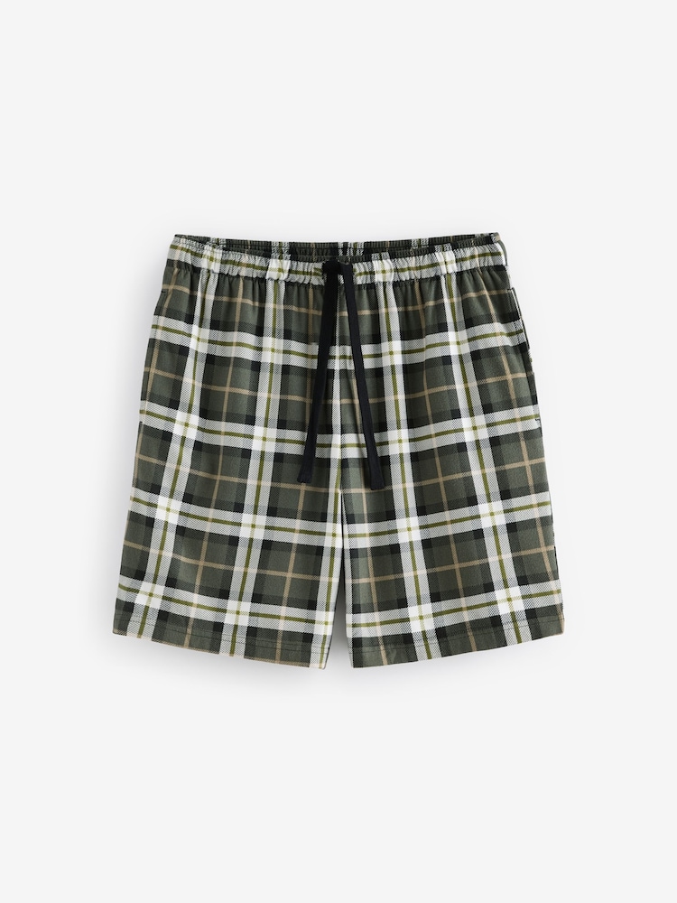 Pierre/Vert Check - Ensemble pyjama court confortable Motionflex - Image 9 of 11