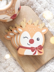 Something Different Red Ruby the Reindeer Coaster Set Set - Image 1 of 4