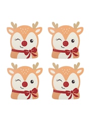 Something Different Red Ruby the Reindeer Coaster Set Set - Image 2 of 4