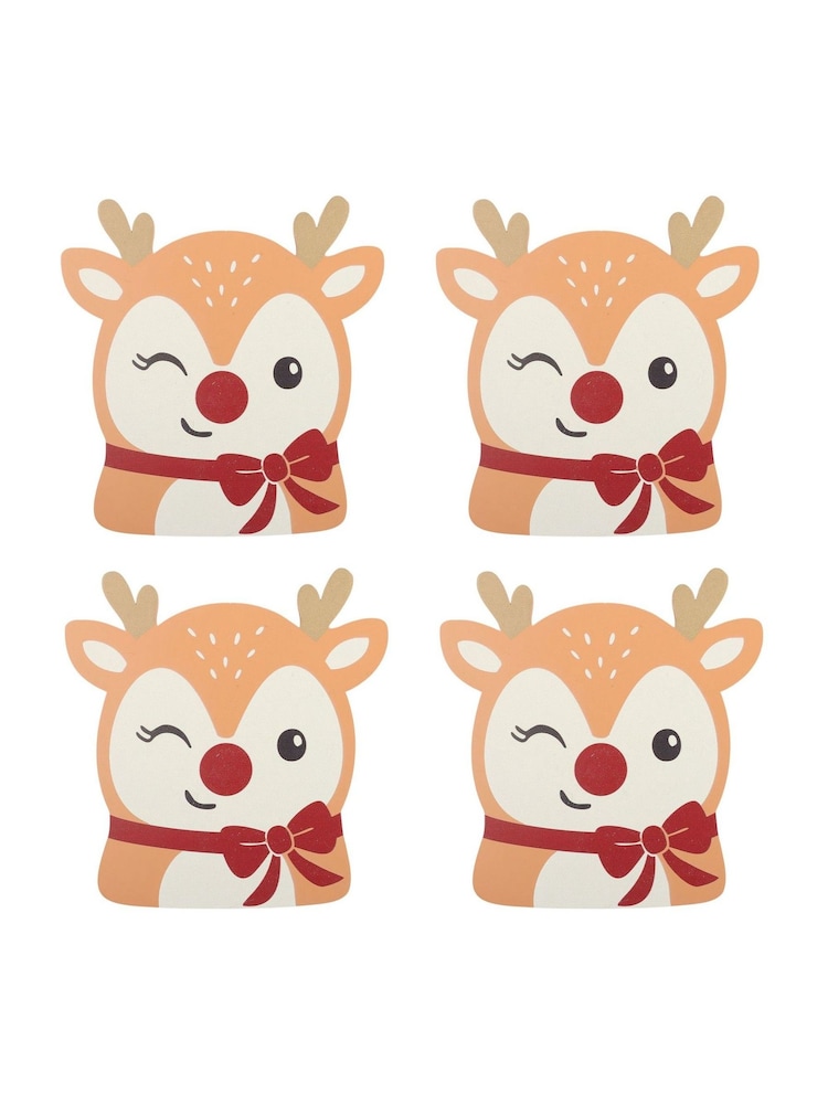 Something Different Red Ruby the Reindeer Coaster Set Set - Image 2 of 4 Something Different Red Ruby the Reindeer Coaster Set Set - Image 2 of 4
