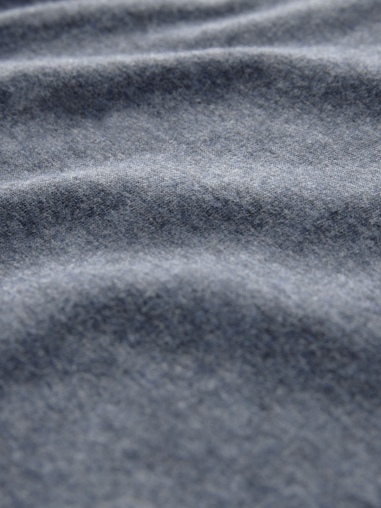 Blue/Grey Short Sleeve 100% Cotton Woven Pyjamas Set - Image 10 of 10