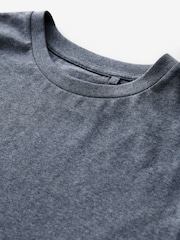 Blue/Grey Short Sleeve 100% Cotton Woven Pyjamas Set - Image 9 of 10
