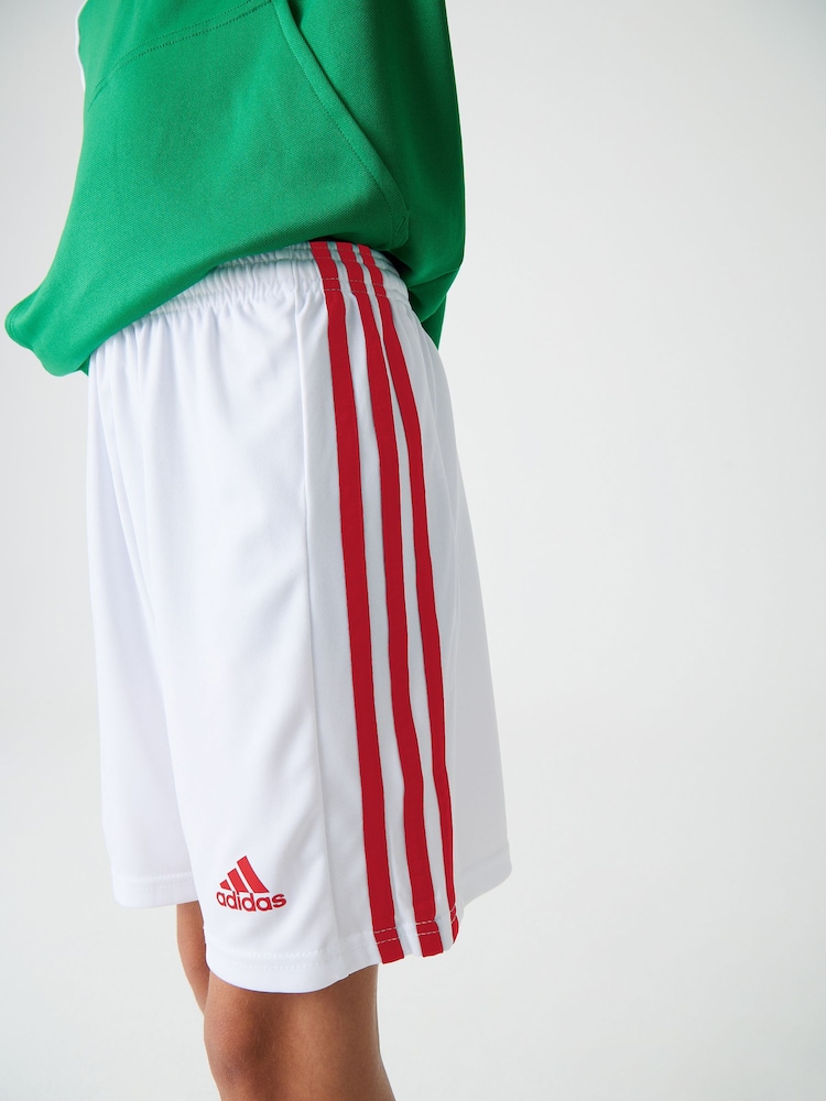adidas White/Blue/Red Squadra 21 Shorts - Image 1 of 5