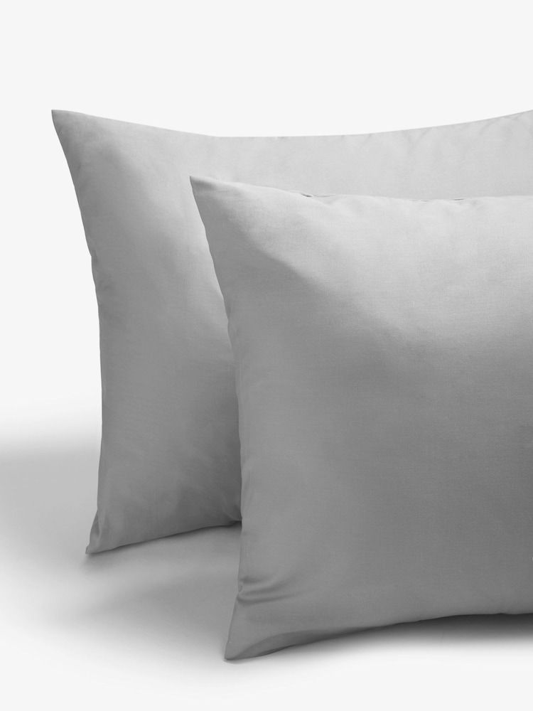 Silver Grey 400 Thread Count 100% Egyptian Cotton Sateen Luxury Duvet Cover and Pillowcase Set - Image 4 of 5