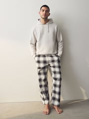 Neutral Check Check Hoodie Pyjamas Set - Image 1 of 11