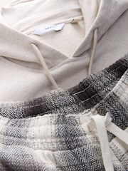 Neutral Check Check Hoodie Pyjamas Set - Image 10 of 11