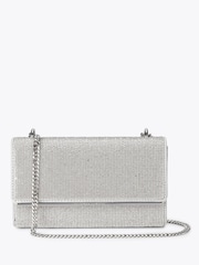 Miss KG Silver Adina Embellished Clutch Bag - Image 1 of 4