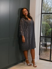 Live Unlimited Curve Grey Beaded Kimono Cover-Up - Image 2 of 7